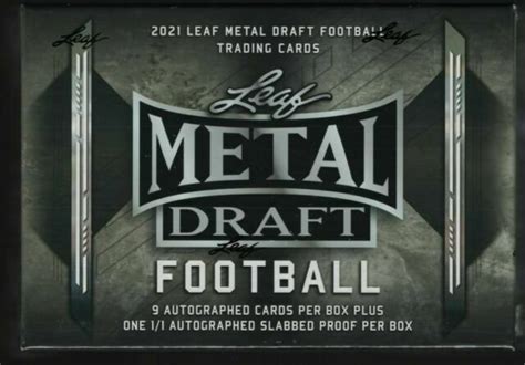 2021 leaf metal draft football jumbo box|leaf metal draft football autograph.